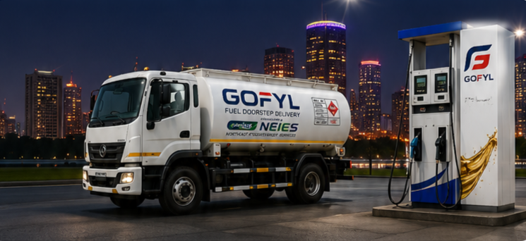 GOFYL doorstep fuel delivery tanker truck powered by NEIES